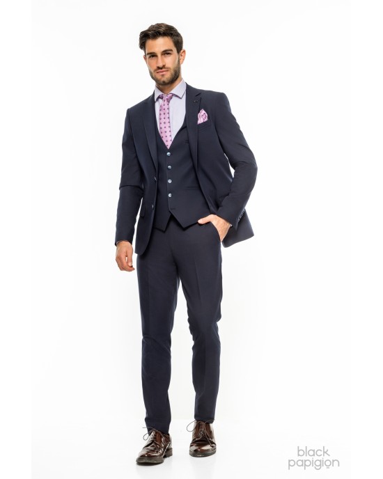 Κοστούμι Black Papigion μπλε SLIM FIT