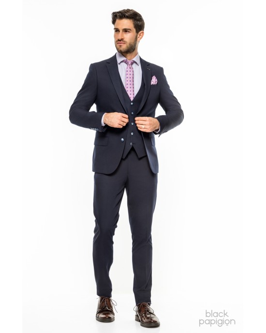 Κοστούμι Black Papigion μπλε SLIM FIT