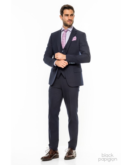 Κοστούμι Black Papigion μπλε SLIM FIT
