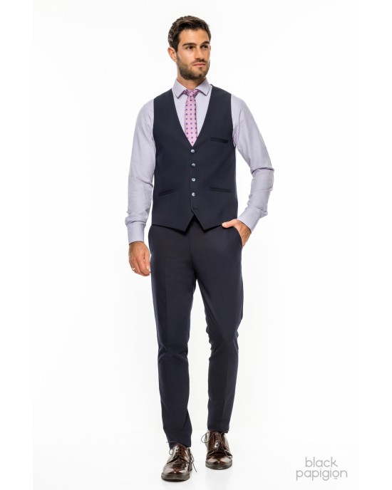 Κοστούμι Black Papigion μπλε SLIM FIT
