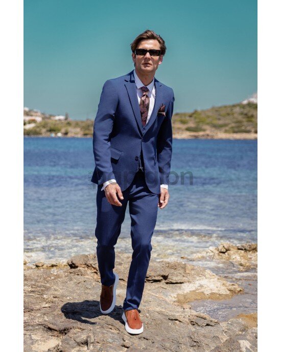 Κοστούμι Black Papigion μπλε SLIM FIT