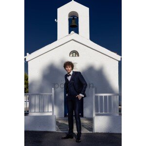 Κοστούμι 19V69 Italia Versace Abbigliamento Mario μπλε