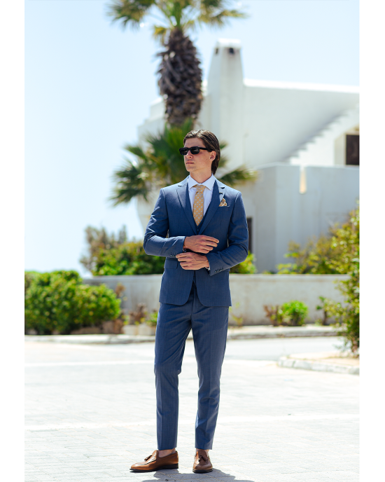 Κοστούμι Black Papigion Tenova μπλε SLIM FIT