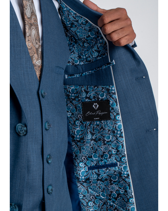 Κοστούμι Black Papigion Tenova μπλε SLIM FIT