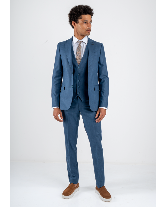 Κοστούμι Black Papigion Tenova μπλε SLIM FIT