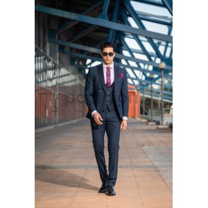 Κοστούμι 19V69 Italia Versace Abbigliamento Nikola μπλε