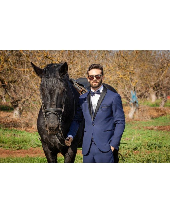 Κοστούμι Vittorio Smokin μπλε SLIM FIT