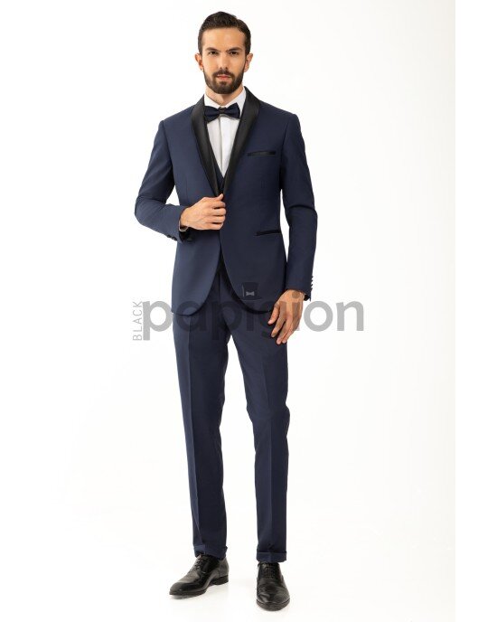 Κοστούμι Vittorio Smokin μπλε SLIM FIT