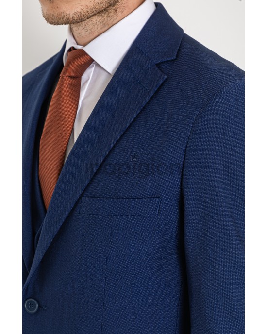 Κοστούμι Vittorio Bormio μπλε ρουά SLIM FIT