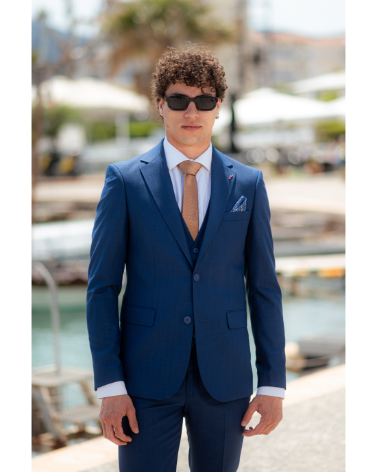 Κοστούμι Vittorio Roma μπλε SLIM FIT
