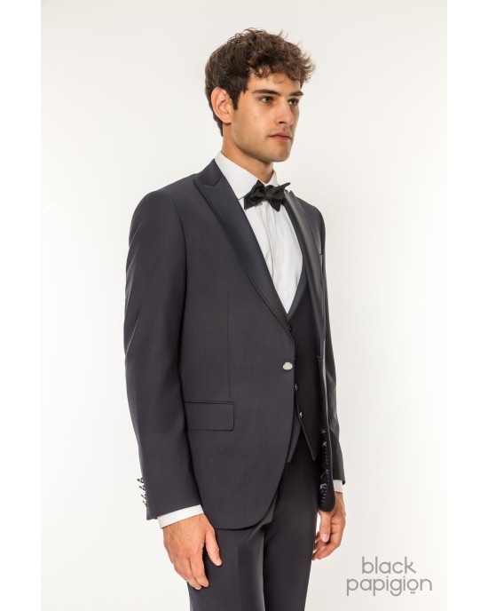 Κοστούμι 19V69 Italia Versace Abbigliamento Adriano μπλε SLIM FIT