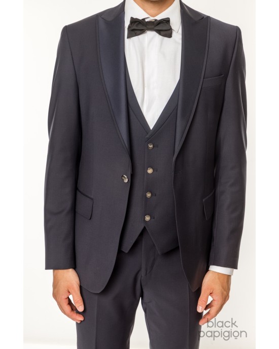 Κοστούμι 19V69 Italia Versace Abbigliamento Adriano μπλε SLIM FIT