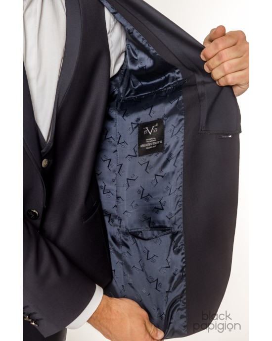 Κοστούμι 19V69 Italia Versace Abbigliamento Adriano μπλε SLIM FIT
