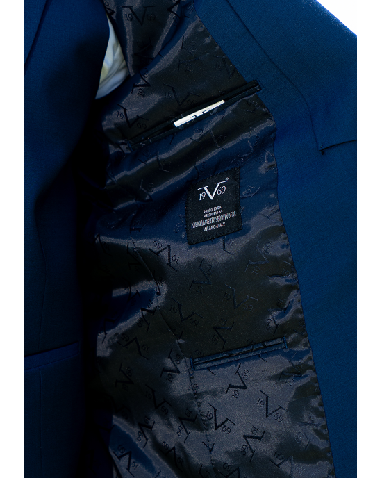 Κοστούμι 19V69 Italia Versace Abbigliamento Antonio μπλε SLIM FIT