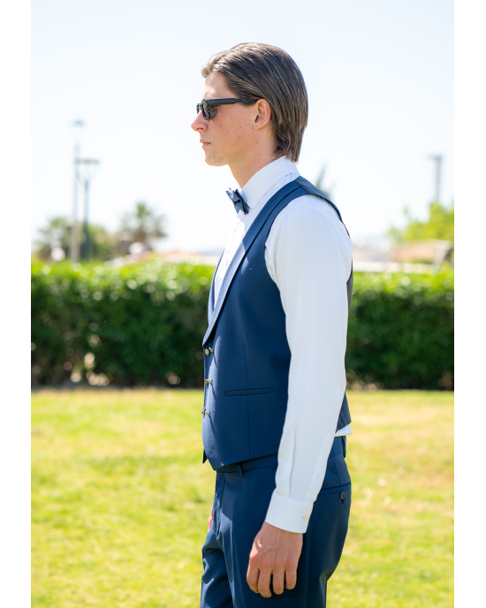 Κοστούμι 19V69 Italia Versace Abbigliamento Antonio μπλε SLIM FIT
