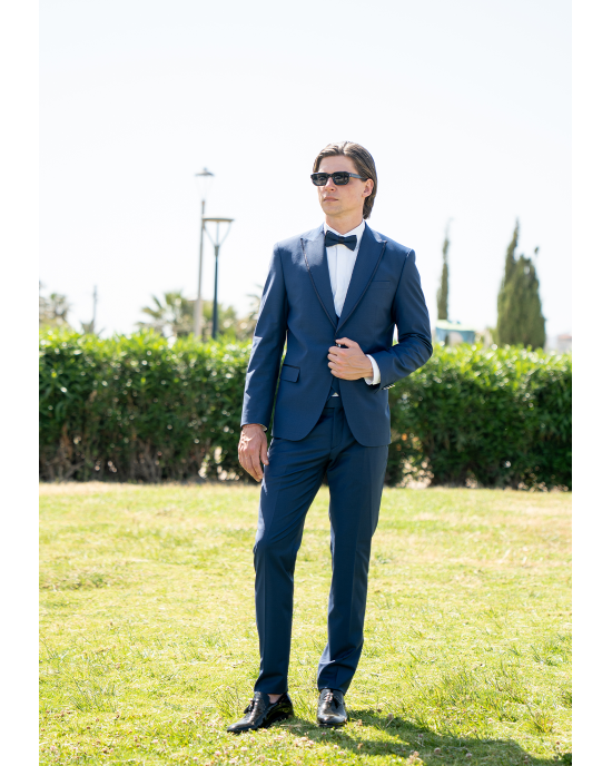 Κοστούμι 19V69 Italia Versace Abbigliamento Antonio μπλε SLIM FIT
