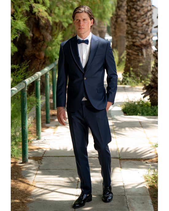 Κοστούμι 19V69 Italia Versace Abbigliamento Antonio μπλε SLIM FIT