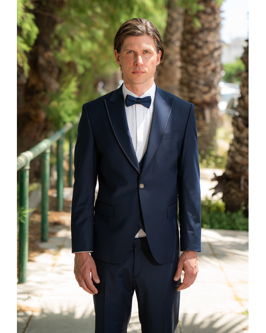 Κοστούμι 19V69 Italia Versace Abbigliamento Antonio μπλε SLIM FIT
