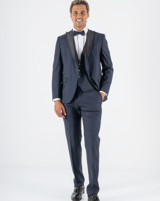 Κοστούμι 19V69 Italia Versace Abbigliamento Adriano Wool μπλε