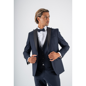 Κοστούμι 19V69 Italia Versace Abbigliamento Adriano Wool μπλε