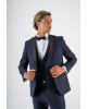 Κοστούμι 19V69 Italia Versace Abbigliamento Adriano Wool μπλε SLIM FIT