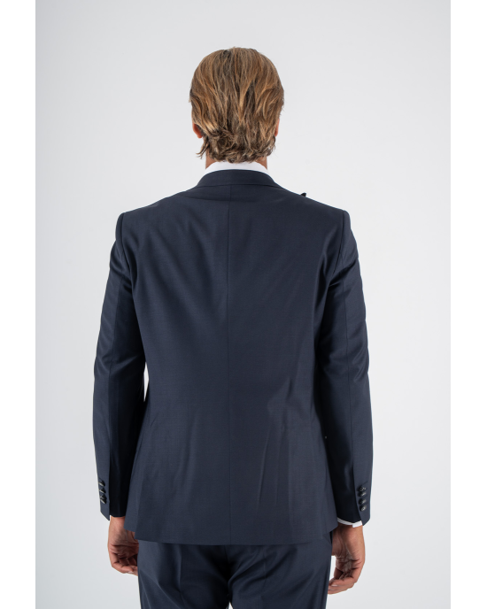 Κοστούμι 19V69 Italia Versace Abbigliamento Adriano Wool μπλε SLIM FIT
