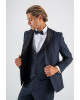 Κοστούμι 19V69 Italia Versace Abbigliamento Adriano Wool μπλε SLIM FIT