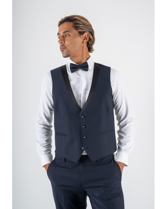 Κοστούμι 19V69 Italia Versace Abbigliamento Adriano Wool μπλε SLIM FIT