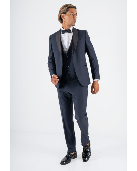 Κοστούμι 19V69 Italia Versace Abbigliamento Bruno Wool μπλε SLIM FIT