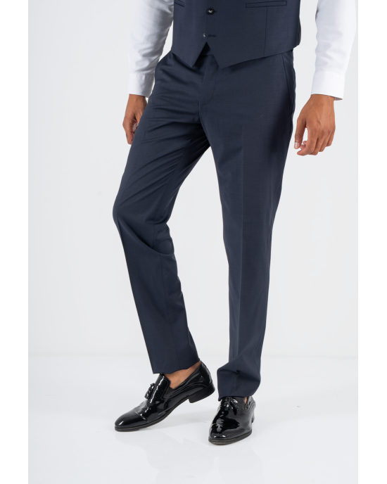 Κοστούμι 19V69 Italia Versace Abbigliamento Bruno Wool μπλε SLIM FIT