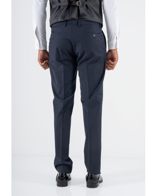Κοστούμι 19V69 Italia Versace Abbigliamento Bruno Wool μπλε SLIM FIT