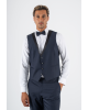 Κοστούμι 19V69 Italia Versace Abbigliamento Bruno Wool μπλε SLIM FIT