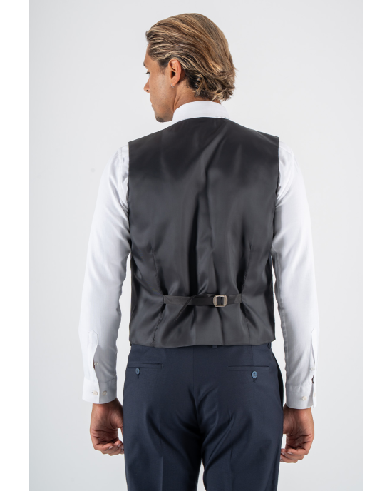 Κοστούμι 19V69 Italia Versace Abbigliamento Bruno Wool μπλε SLIM FIT