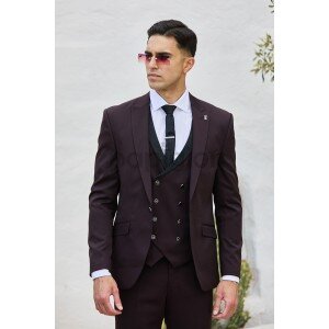 Κοστούμι 19V69 Italia Versace Abbigliamento μπορντό Κοστούμι 19V69 Italia Versace Abbigliamento μπορντό