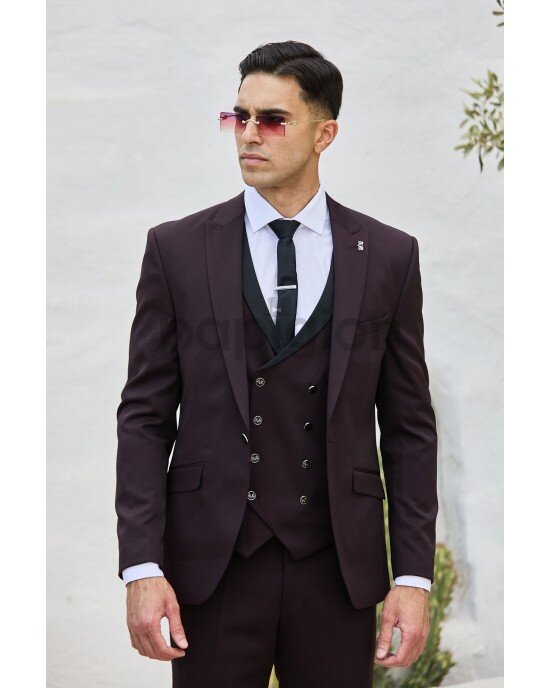 Κοστούμι 19V69 Italia Versace Abbigliamento μπορντό