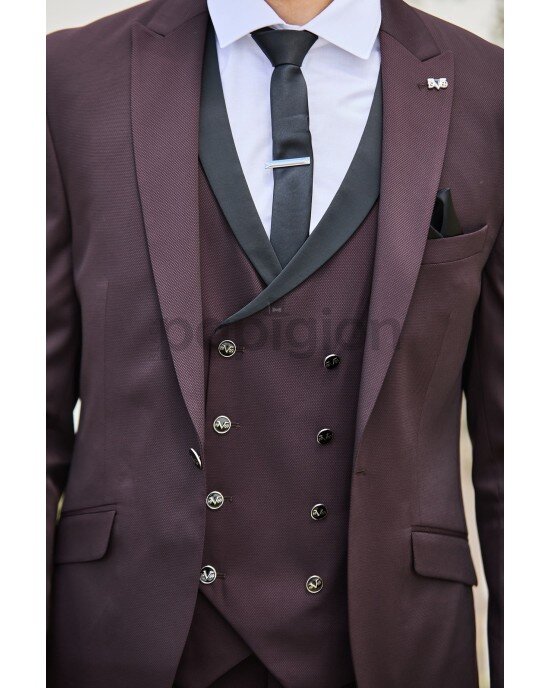Κοστούμι 19V69 Italia Versace Abbigliamento μπορντό