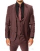 Κοστούμι Hugo μπορντό SLIM FIT