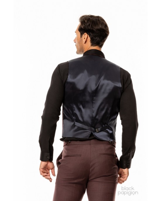 Κοστούμι Hugo μπορντό SLIM FIT