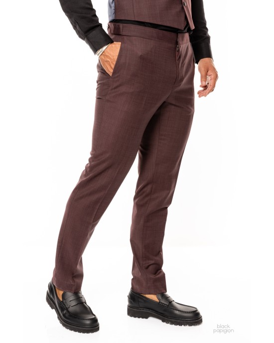 Κοστούμι Hugo μπορντό SLIM FIT