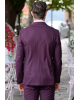 Κοστούμι Vittorio Mirano μπορντό με άσπρη ρίγα SLIM FIT