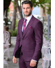 Κοστούμι Vittorio Mirano μπορντό με άσπρη ρίγα SLIM FIT