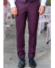 Κοστούμι Vittorio Mirano μπορντό με άσπρη ρίγα SLIM FIT