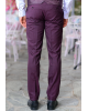 Κοστούμι Vittorio Mirano μπορντό με άσπρη ρίγα SLIM FIT