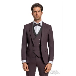 Κοστούμι 19V69 Italia Versace Abbigliamento Amadeo μπορντό Κοστούμι 19V69 Italia Versace Abbigliamento Amadeo μπορντό