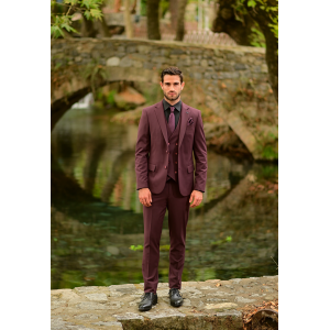 Κοστούμι Black Papigion μπορντό