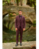 Κοστούμι Black Papigion μπορντό SLIM FIT