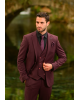Κοστούμι Black Papigion μπορντό SLIM FIT