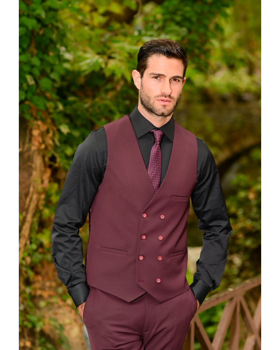 Κοστούμι Black Papigion μπορντό SLIM FIT