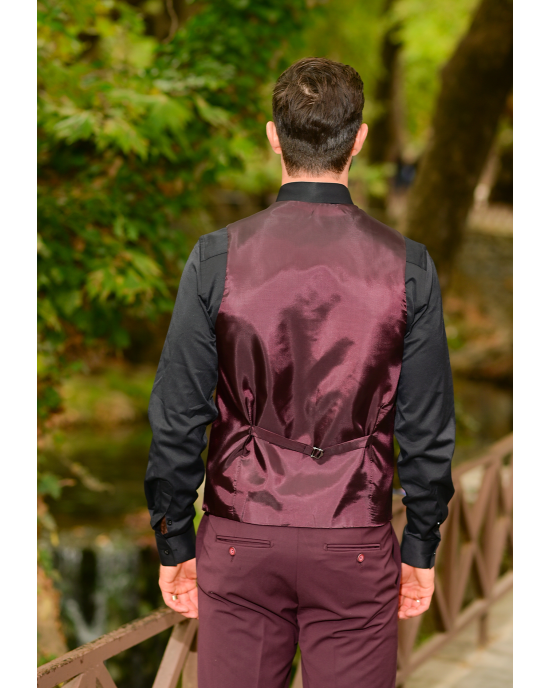 Κοστούμι Black Papigion μπορντό SLIM FIT