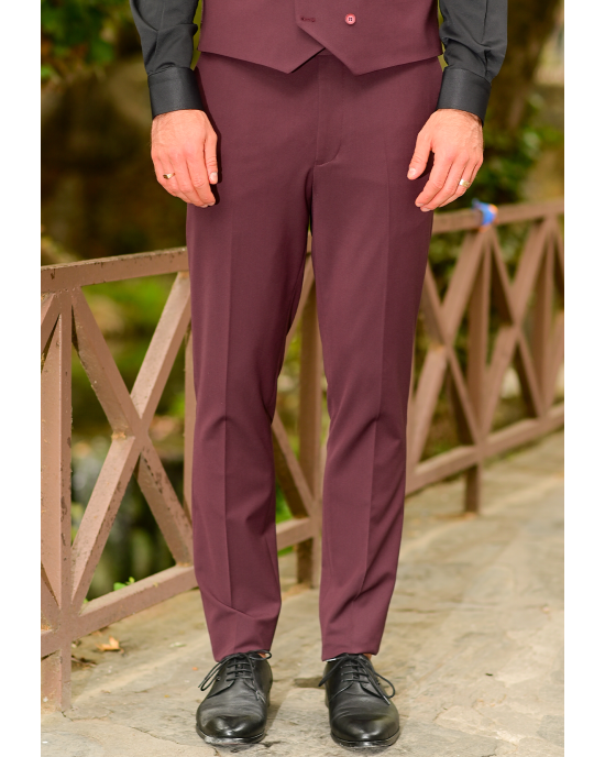 Κοστούμι Black Papigion μπορντό SLIM FIT